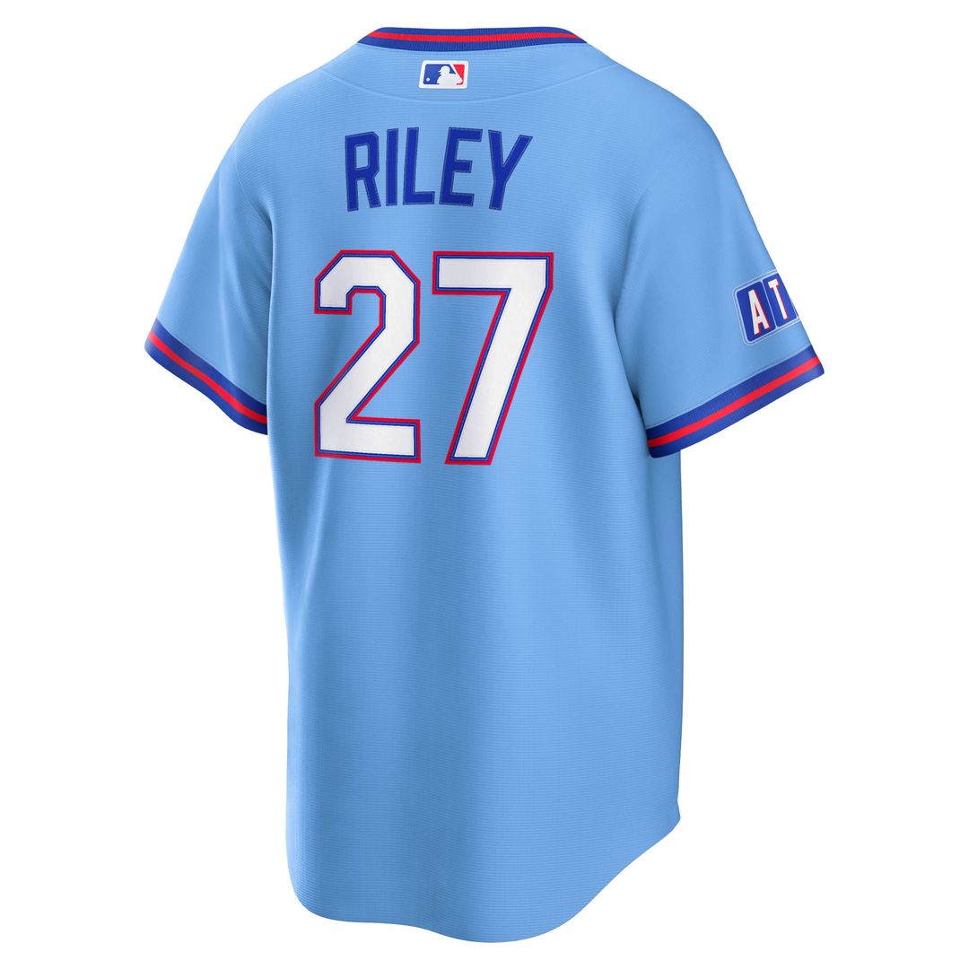Atlanta Braves Austin Riley Powder Blue 2026 City Connect Stadium Baseball Jersey | MLB Baseball Jersey