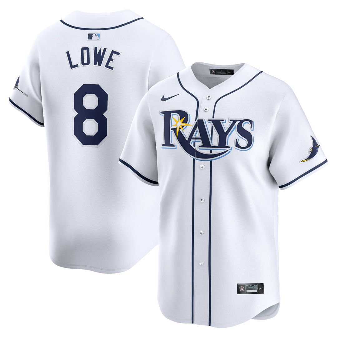 Tampa Bay Rays Brandon Lowe White Home Limited Baseball Jersey