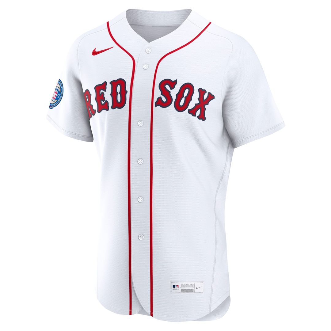 Boston Red Sox David Ortiz White Home Authentic Retired 2022 Hall of Fame Patch Baseball Jersey | MLB Baseball Jersey