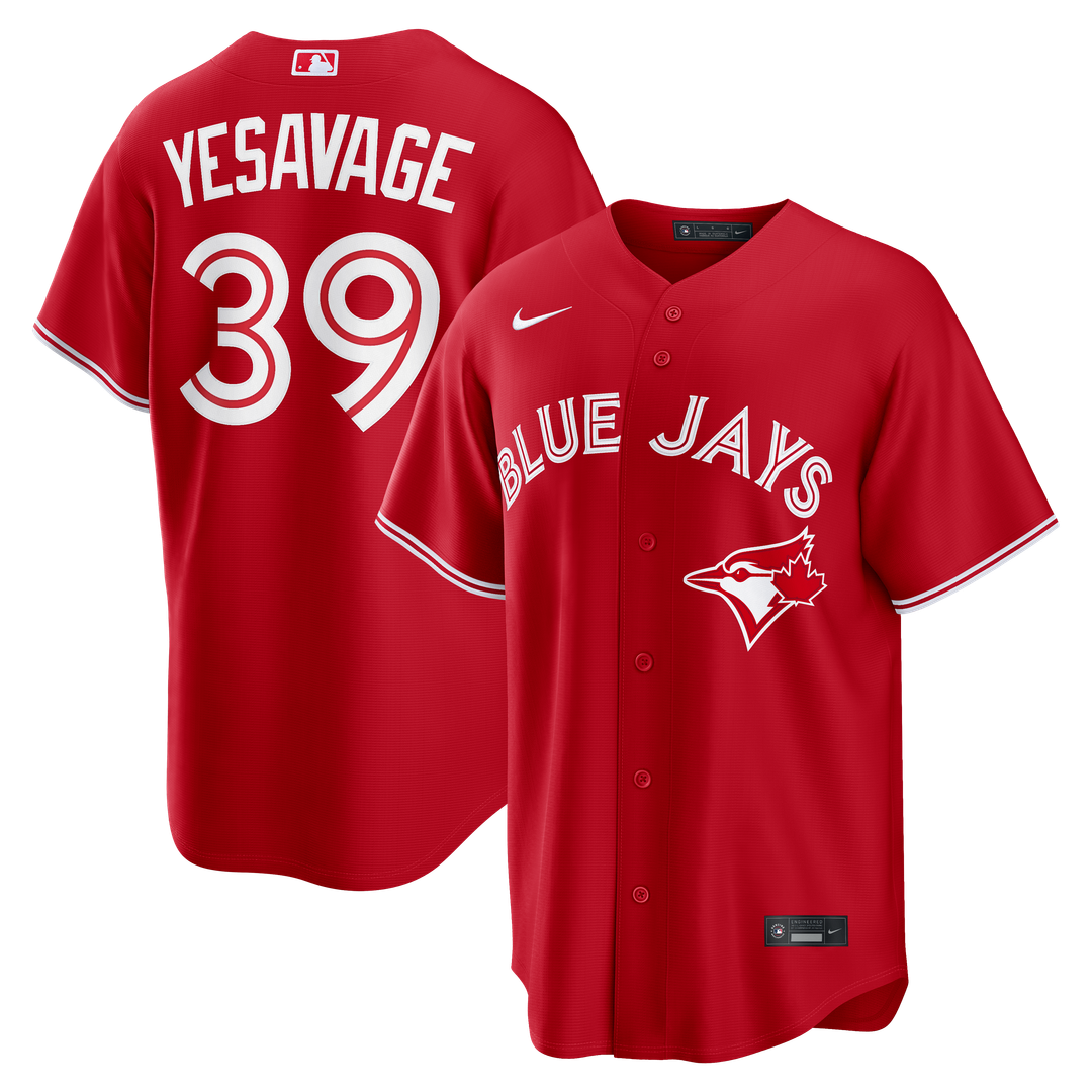 Toronto Blue Jays Trey Yesavage Red Canada Day Replica Baseball Jersey