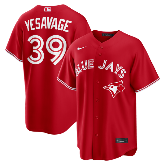 Toronto Blue Jays Trey Yesavage Red Canada Day Replica Baseball Jersey