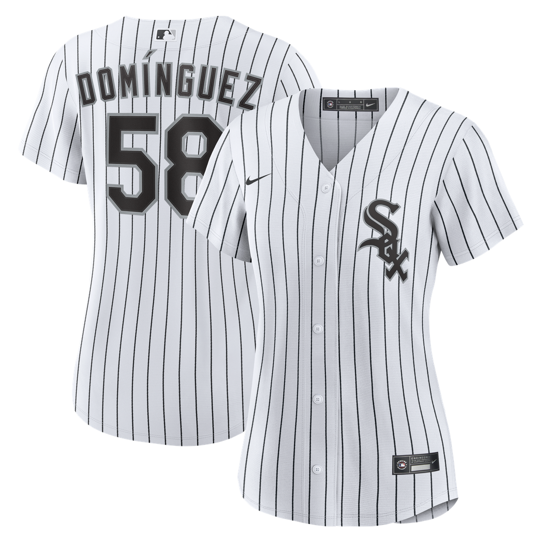 Chicago White Sox Seranthony Domínguez White Home Replica Baseball Jersey - Women's