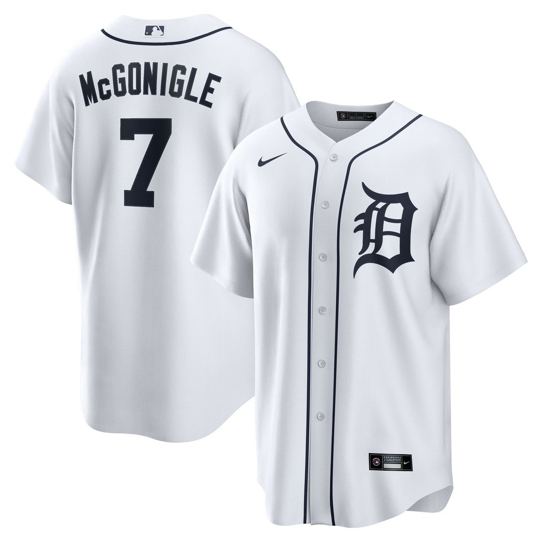 Detroit Tigers Kevin McGonigle White Home Replica Baseball Jersey