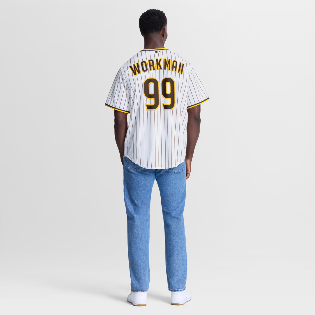 San Diego Padres Gage Workman White Home Replica Baseball Jersey | MLB Baseball Jersey