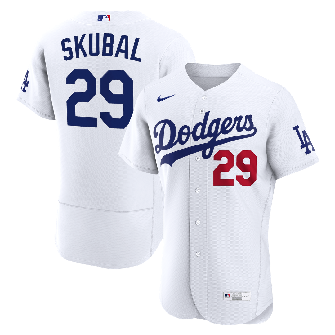 Los Angeles Dodgers Tarik Skubal White Home Authentic Baseball Jersey