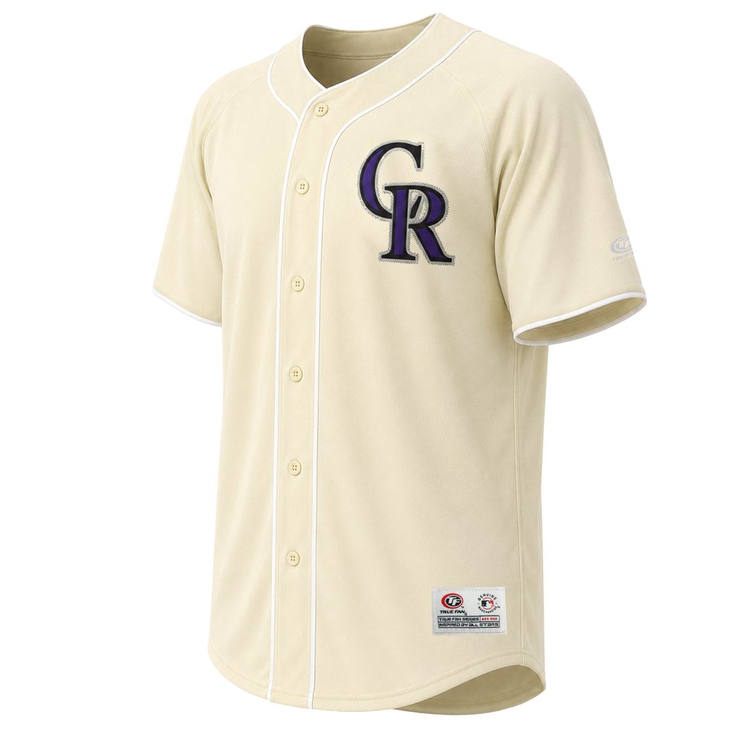 Colorado Rockies Stitches Cream Fashion Baseball Jersey | MLB Baseball Jersey