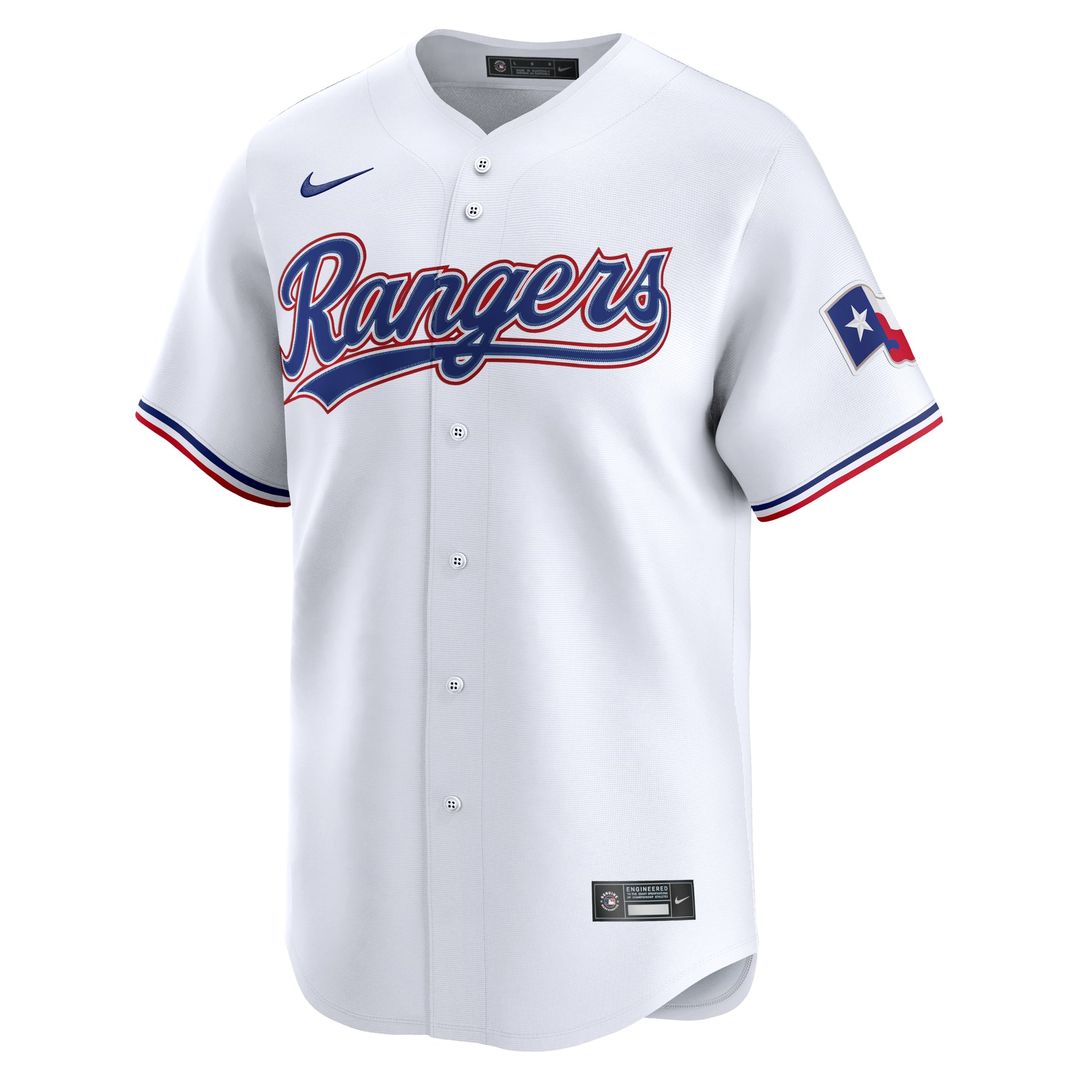 Texas Rangers Leody Taveras White Home Limited Baseball Jersey | MLB Baseball Jersey