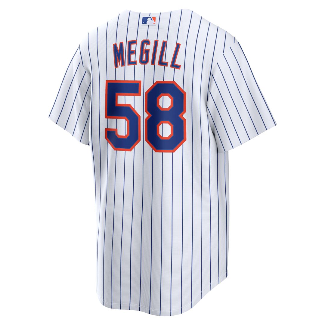 New York Mets Tylor Megill White Home Replica Baseball Jersey | MLB Baseball Jersey