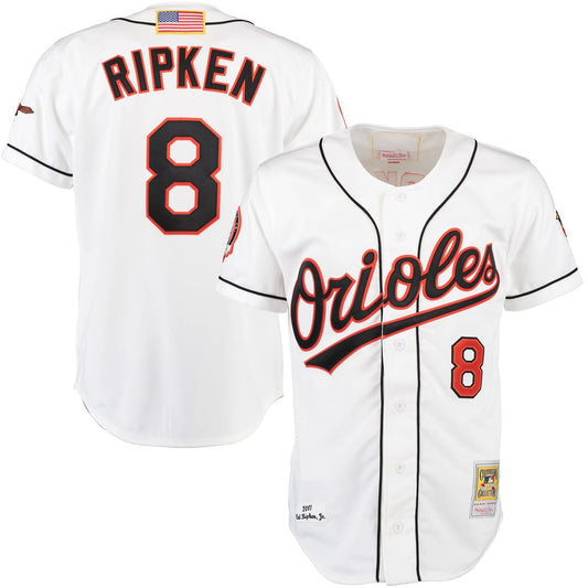 Baltimore Orioles Cal Ripken White Home Authentic Baseball Jersey