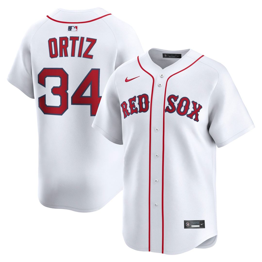 Boston Red Sox David Ortiz White Home Limited Baseball Jersey