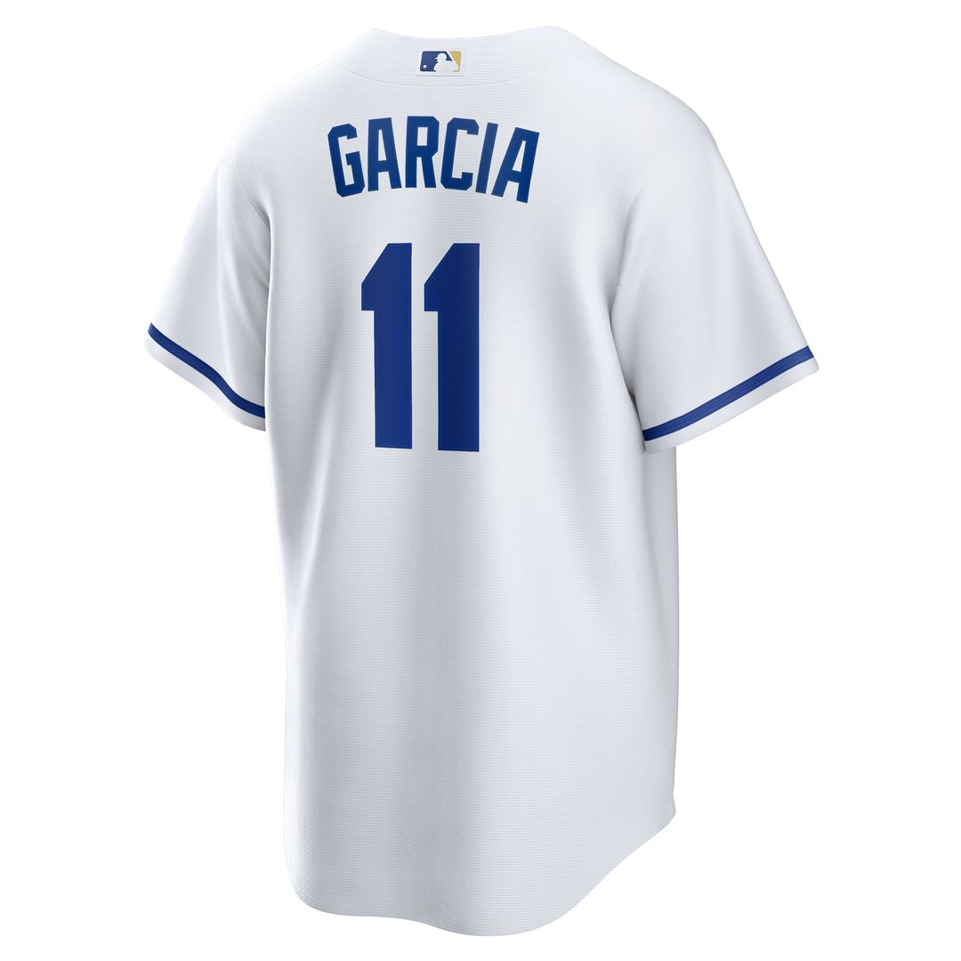 Kansas City Royals Maikel Garcia White Home Replica Baseball Jersey | MLB Baseball Jersey