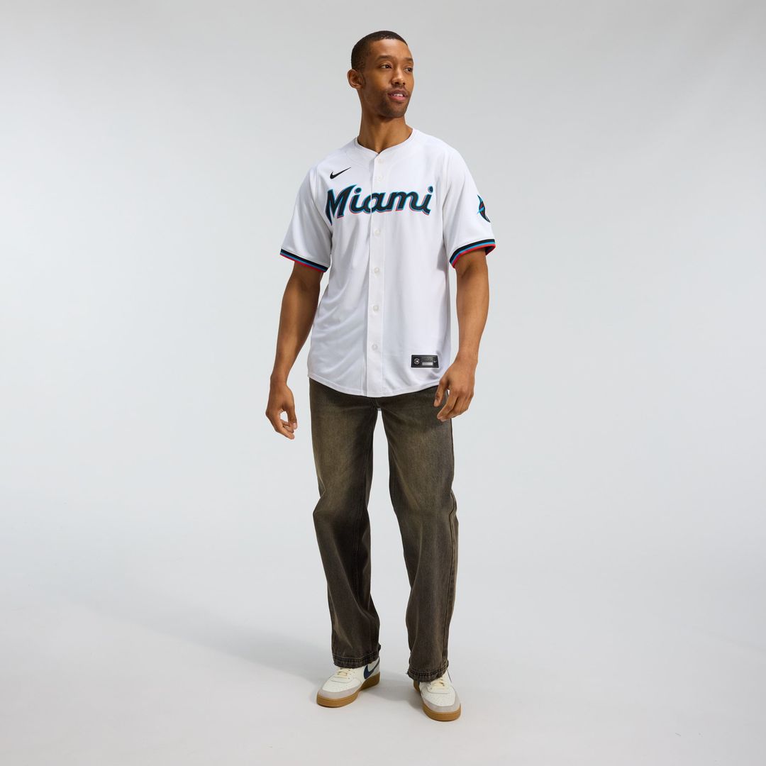 Miami Marlins White Home Limited Baseball Jersey | MLB Baseball Jersey