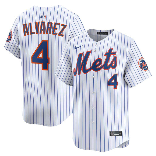 New York Mets Francisco Alvarez White Home Limited Baseball Jersey