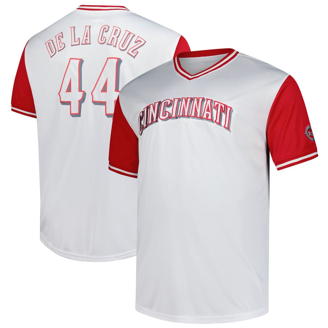 Cincinnati Reds Elly De La Cruz Profile White Big & Tall Name & Number Baseball Jersey