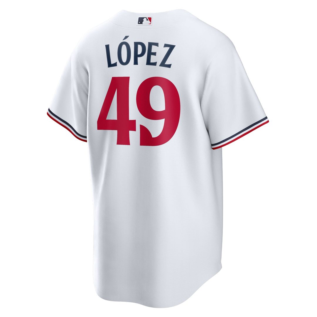Minnesota Twins Pablo López White Home Replica Baseball Jersey | MLB Baseball Jersey