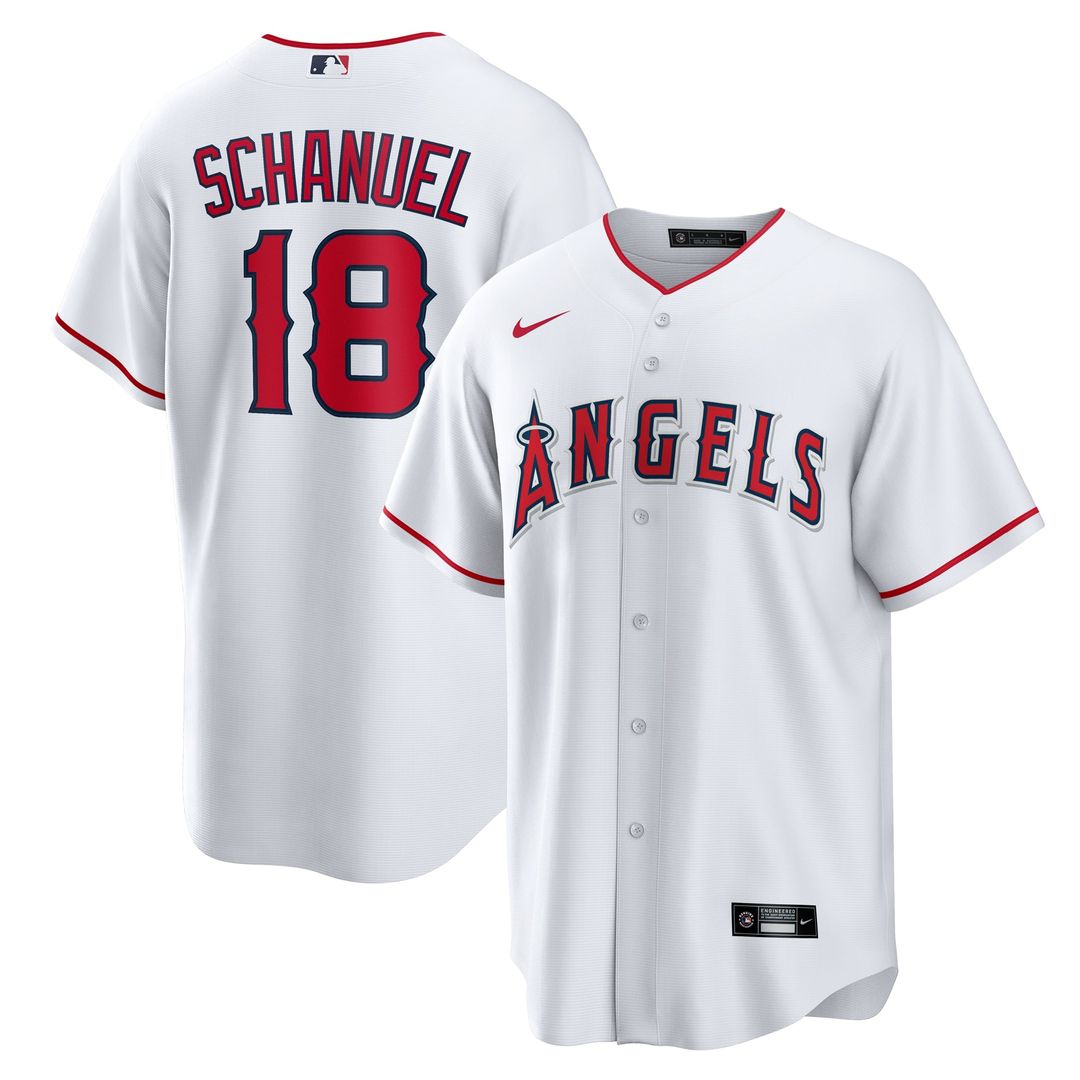 Los Angeles Angels Nolan Schanuel White Home Replica Baseball Jersey