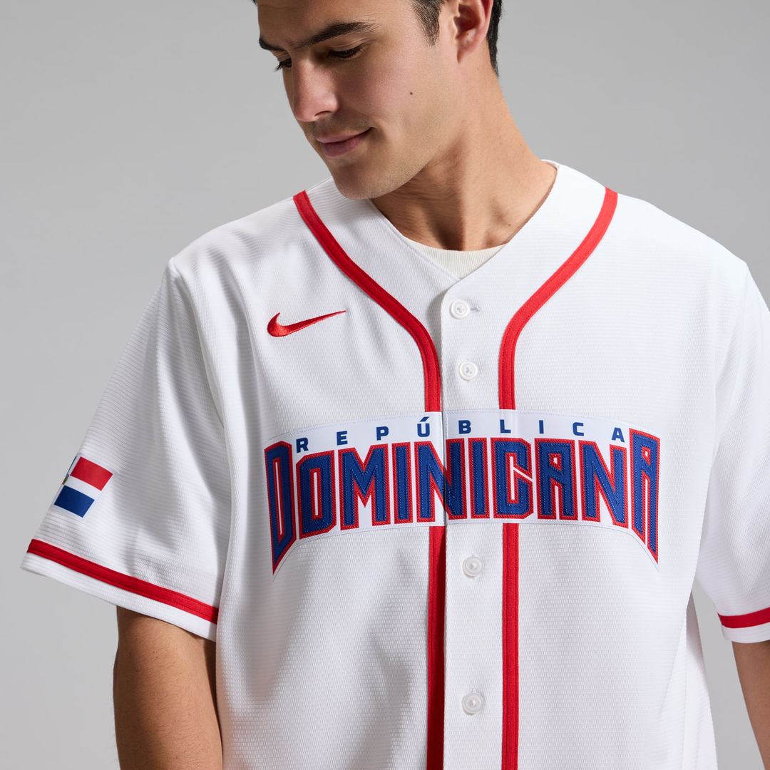 Dominican Republic Baseball White 2026 World Baseball Classic Home Stadium Baseball Jersey | MLB Baseball Jersey