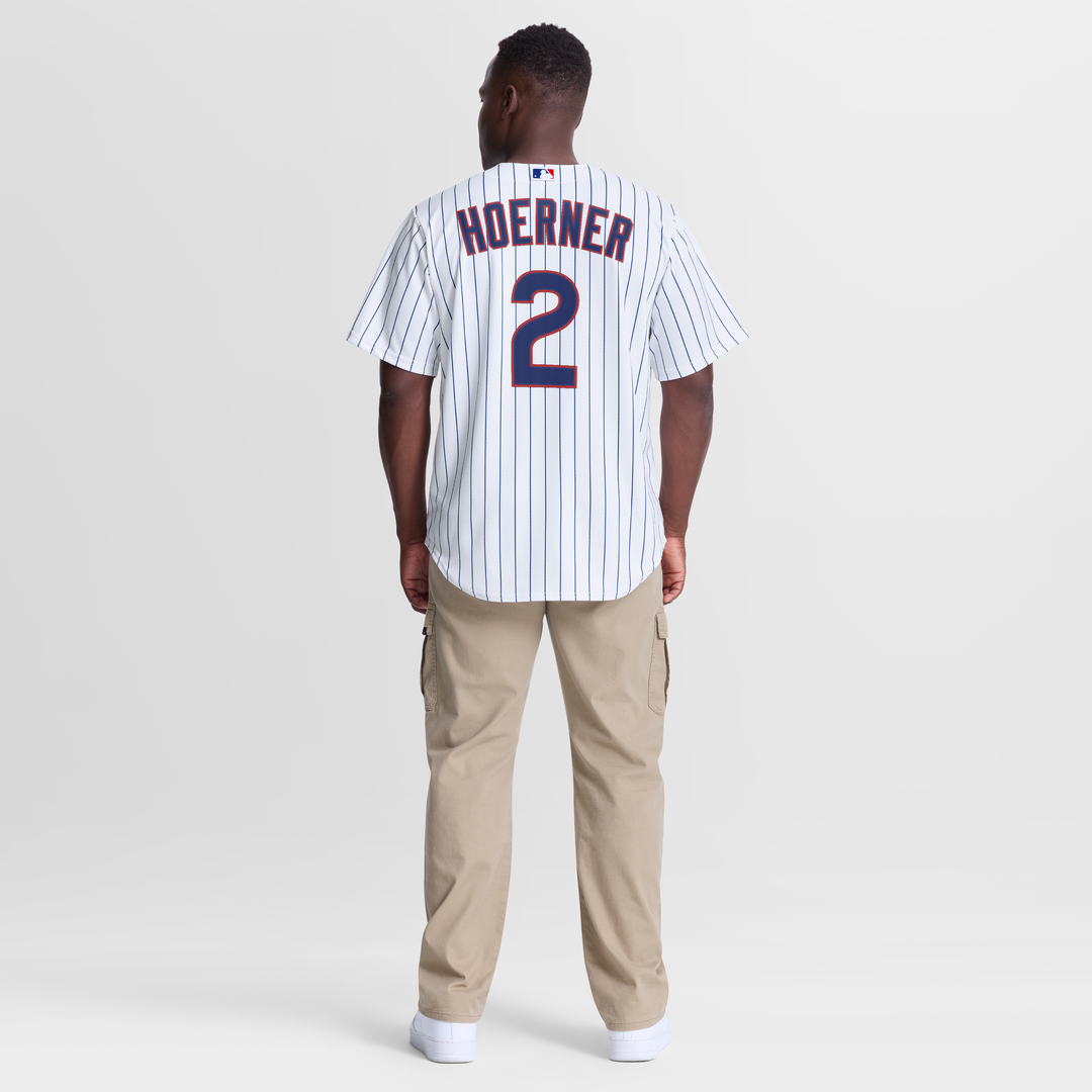Chicago Cubs Nico Hoerner White Home Replica Baseball Jersey | MLB Baseball Jersey