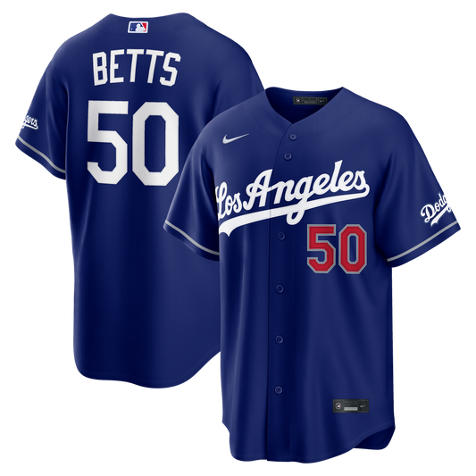 Los Angeles Dodgers Mookie Betts Royal Alternate Stadium Baseball Jersey