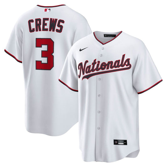 Washington Nationals Dylan Crews White Home Replica Baseball Jersey