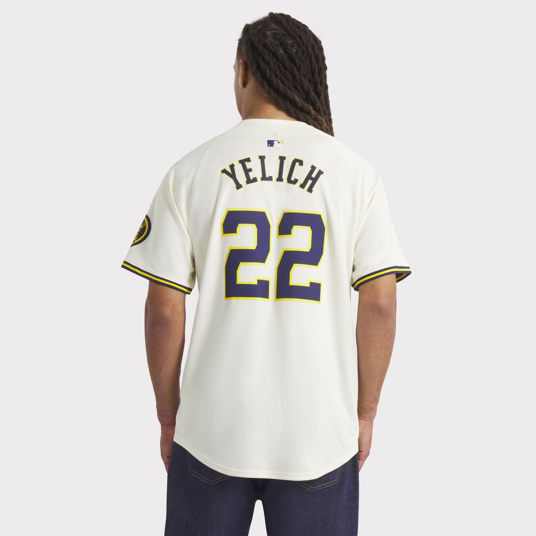 Milwaukee Brewers Christian Yelich Cream Home Limited Baseball Jersey | MLB Baseball Jersey