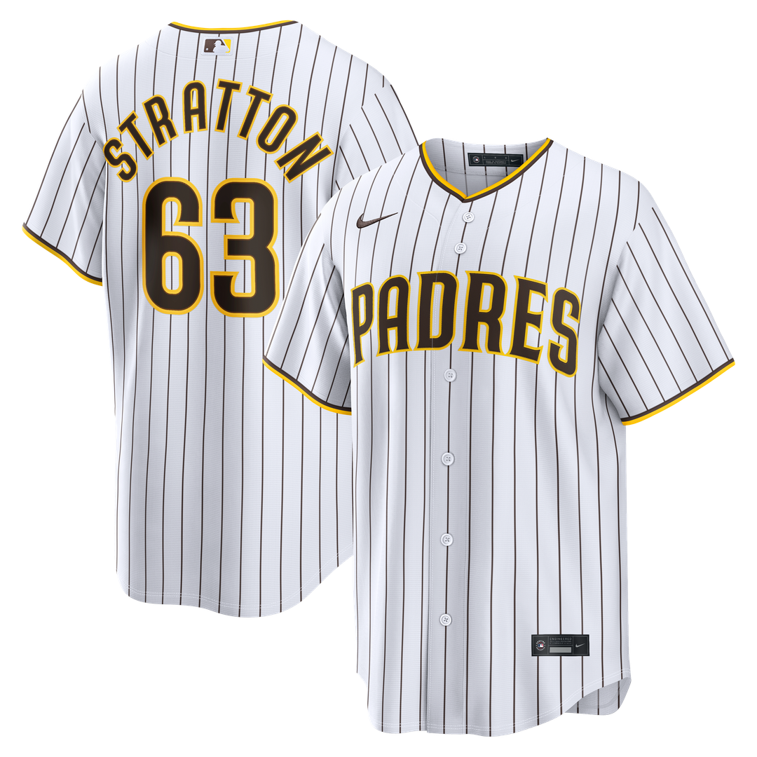 San Diego Padres Hunter Stratton White Home Replica Baseball Jersey