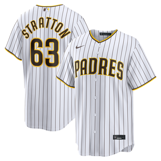 San Diego Padres Hunter Stratton White Home Replica Baseball Jersey
