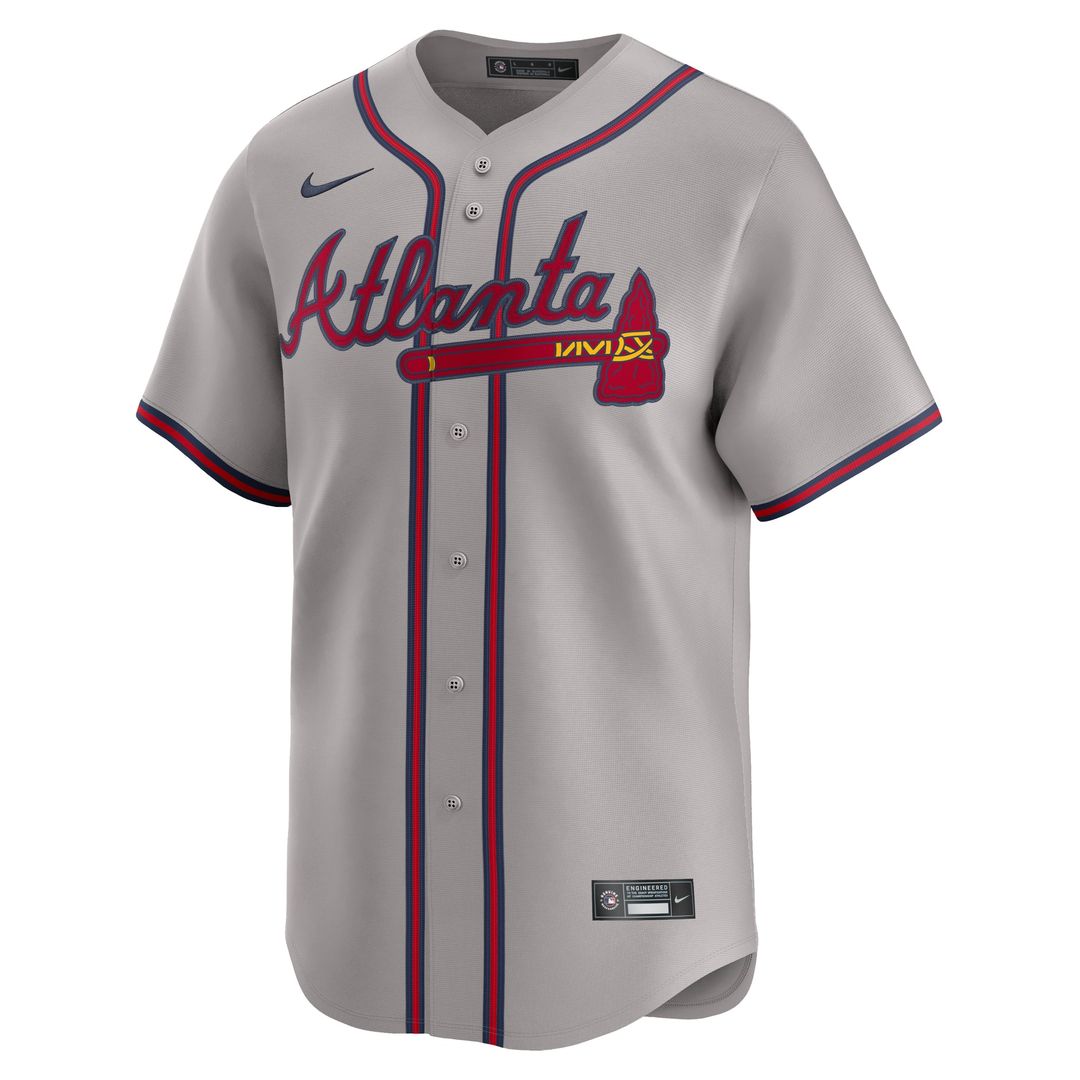Atlanta Braves Matt Olson Gray Road Limited Baseball Jersey | MLB Baseball Jersey