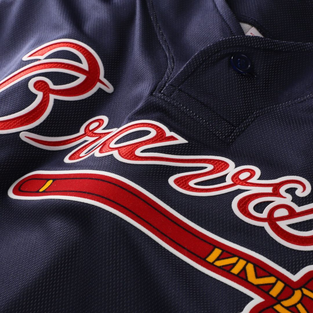 Atlanta Braves Chipper Jones Navy Authentic Batting Practice Baseball Jersey | MLB Baseball Jersey
