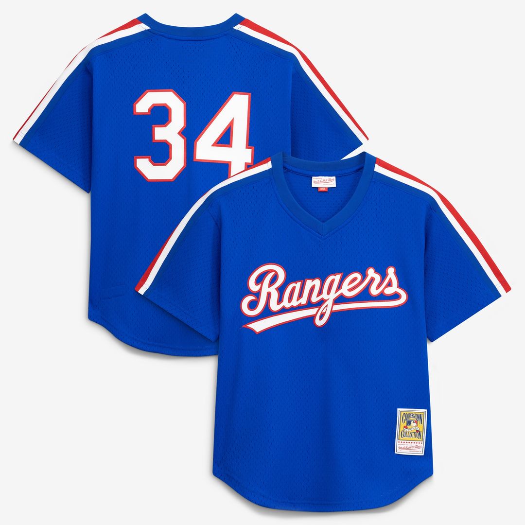 Texas Rangers Nolan Ryan Royal Authentic Batting Practice Baseball Jersey
