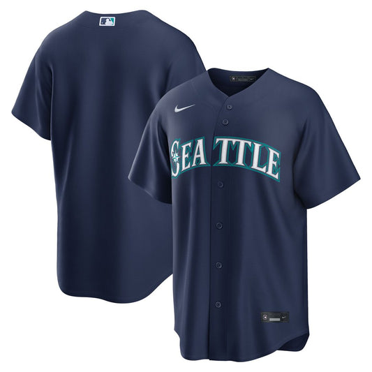 Seattle Mariners Navy Road Replica Baseball Jersey