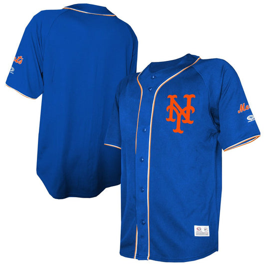 New York Mets Stitches Royal Team Color Full-Button Fashion Baseball Jersey