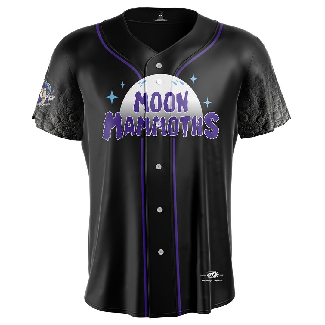 Erie SeaWolves Black Moon Mammoths Alternate Replica Baseball Jersey | MLB Baseball Jersey