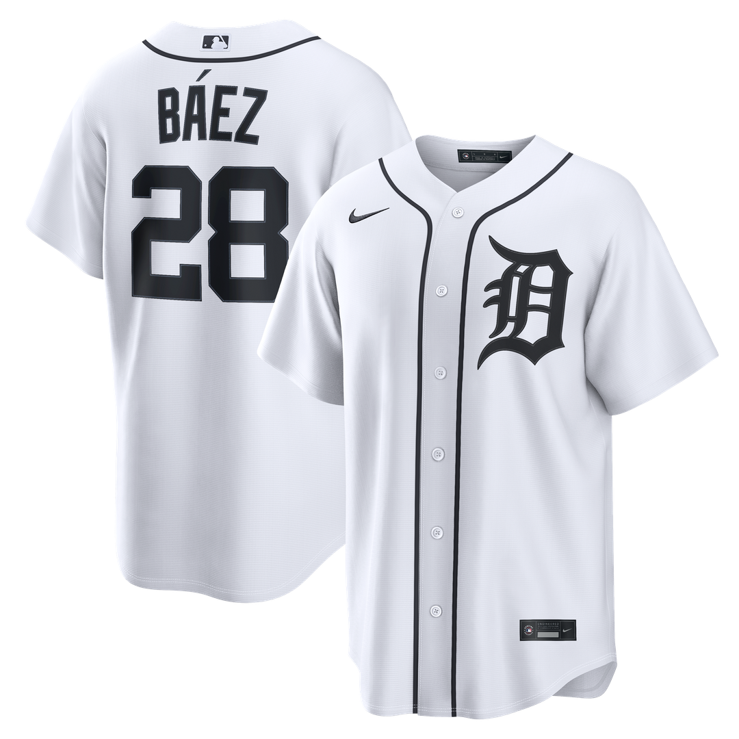 Detroit Tigers Javier Báez White Home Replica Baseball Jersey