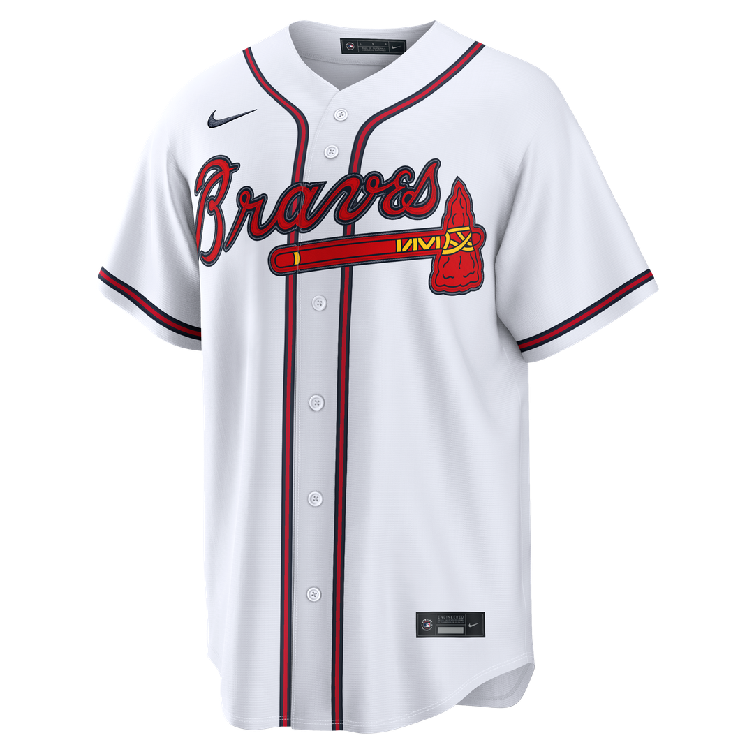 Atlanta Braves Grant Holmes White Home Replica Baseball Jersey | MLB Baseball Jersey