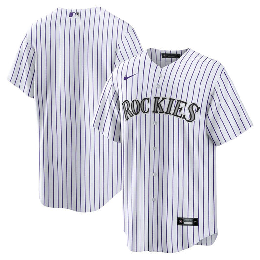 Colorado Rockies White Home Blank Replica Baseball Jersey