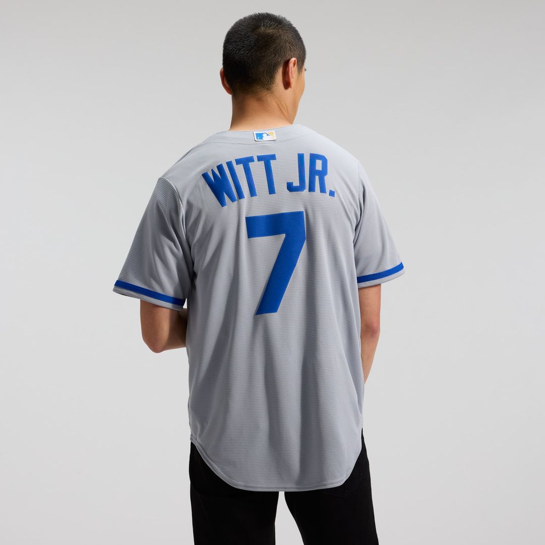 Kansas City Royals Bobby Witt Jr. Gray Road Replica Baseball Jersey | MLB Baseball Jersey