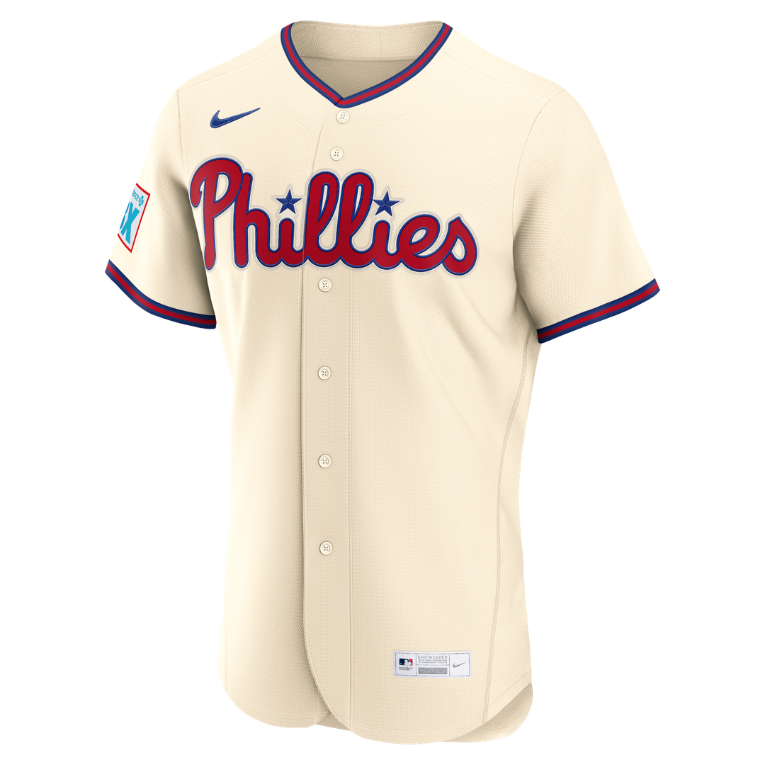 Philadelphia Phillies Bryce Harper Light Blue Alternate Authentic Sponsor Patch Baseball Jersey | MLB Baseball Jersey