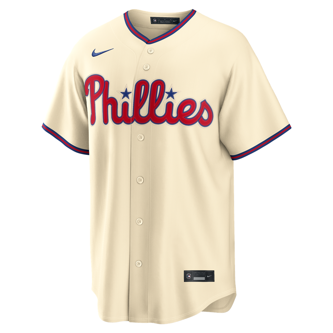 Philadelphia Phillies Cream Alternate Replica Baseball Jersey | MLB Baseball Jersey