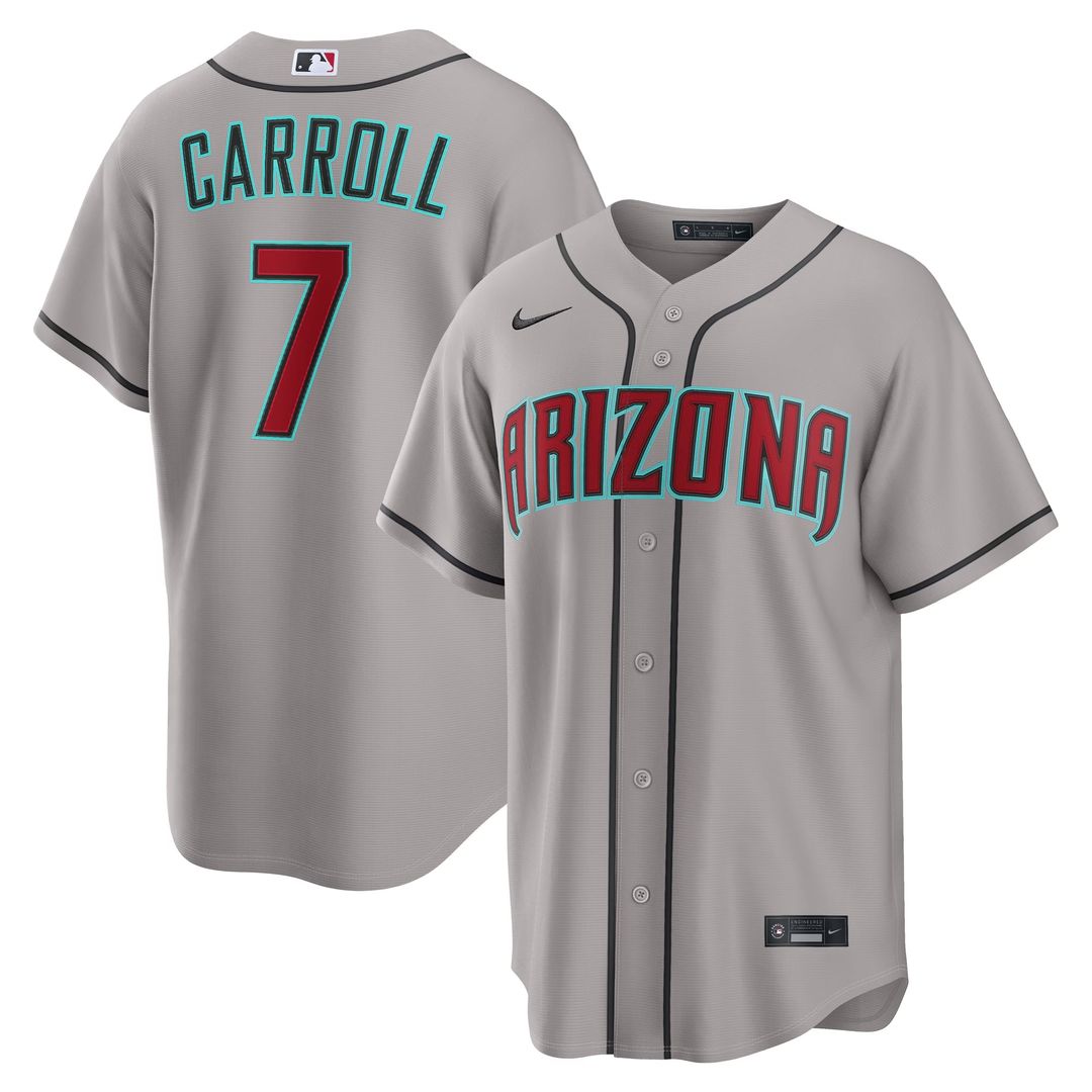Arizona Diamondbacks Corbin Carroll Gray Road Replica Baseball Jersey