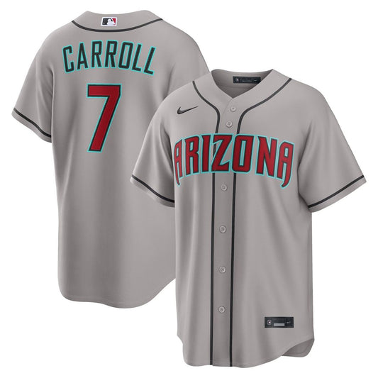 Arizona Diamondbacks Corbin Carroll Gray Road Replica Baseball Jersey