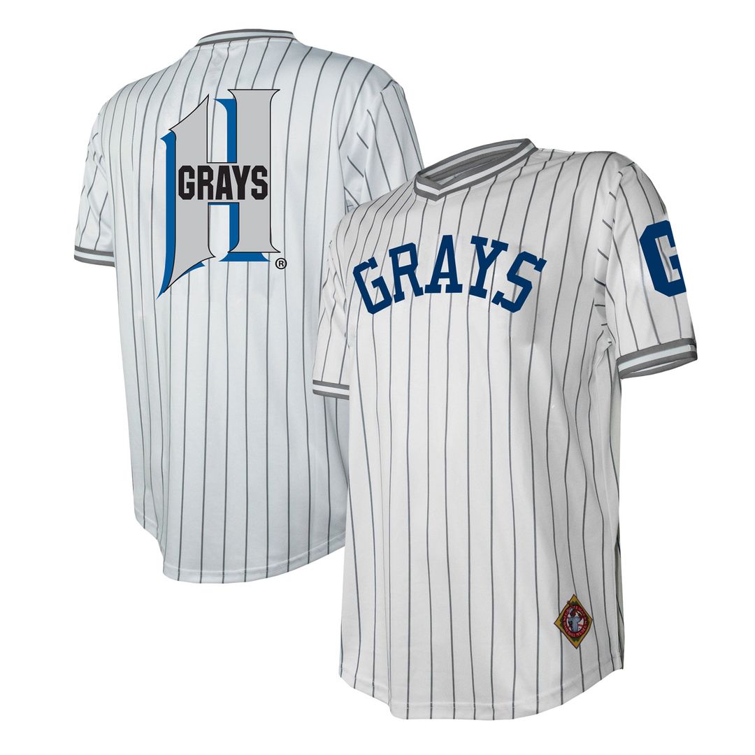 Homestead Grays Stitches White V-Neck Baseball Jersey