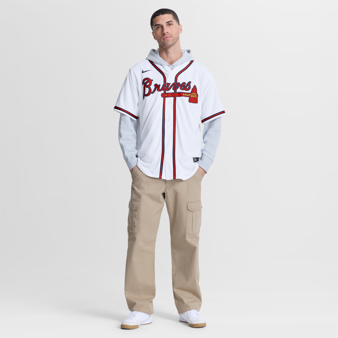 Atlanta Braves Lane Thomas White Home Replica Baseball Jersey | MLB Baseball Jersey