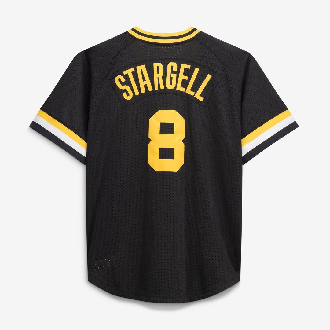 Pittsburgh Pirates Willie Stargell Black Cooperstown Collection Big & Tall Mesh Batting Practice Baseball Jersey | MLB Baseball Jersey