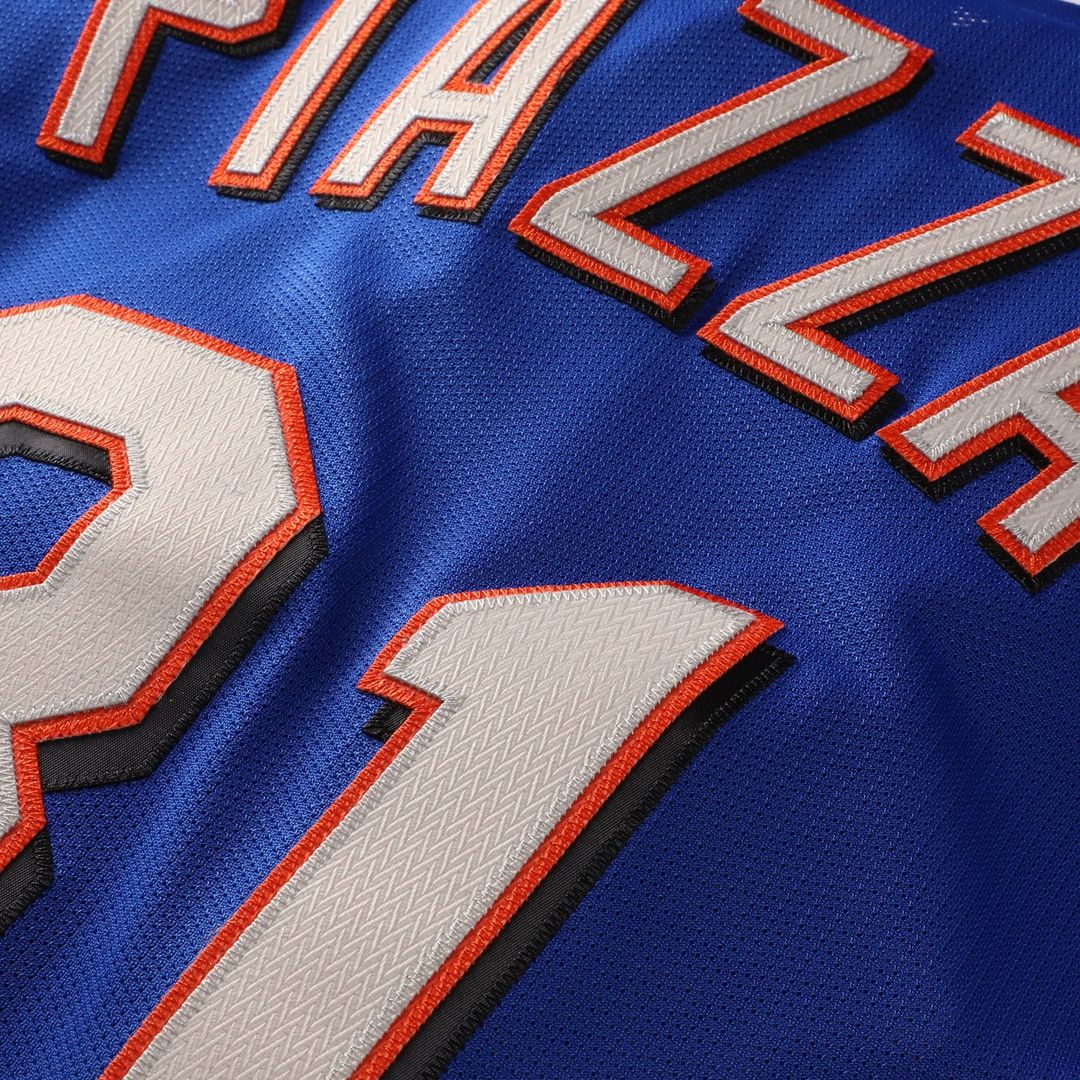 New York Mets Mike Piazza Royal Cooperstown Collection Mesh Batting Practice Button-Up Baseball Jersey | MLB Baseball Jersey