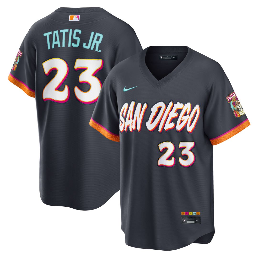 San Diego Padres Fernando Tatis Jr. Obsidian 2026 City Connect Stadium Baseball Jersey