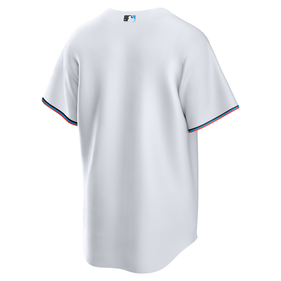 Miami Marlins White Home Big & Tall Replica Baseball Jersey | MLB Baseball Jersey