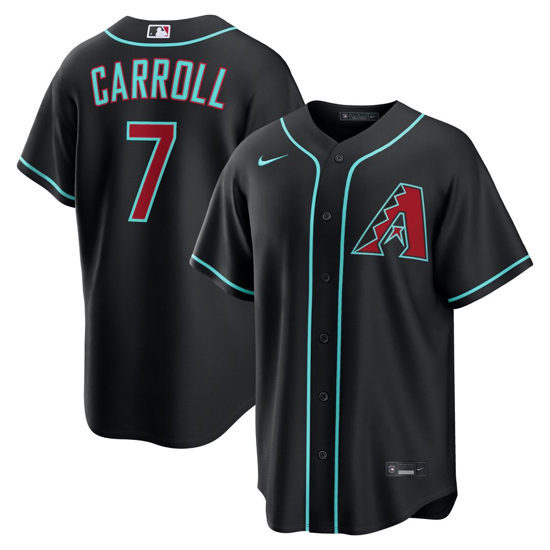 Arizona Diamondbacks Corbin Carroll Black Alternate Replica Baseball Jersey
