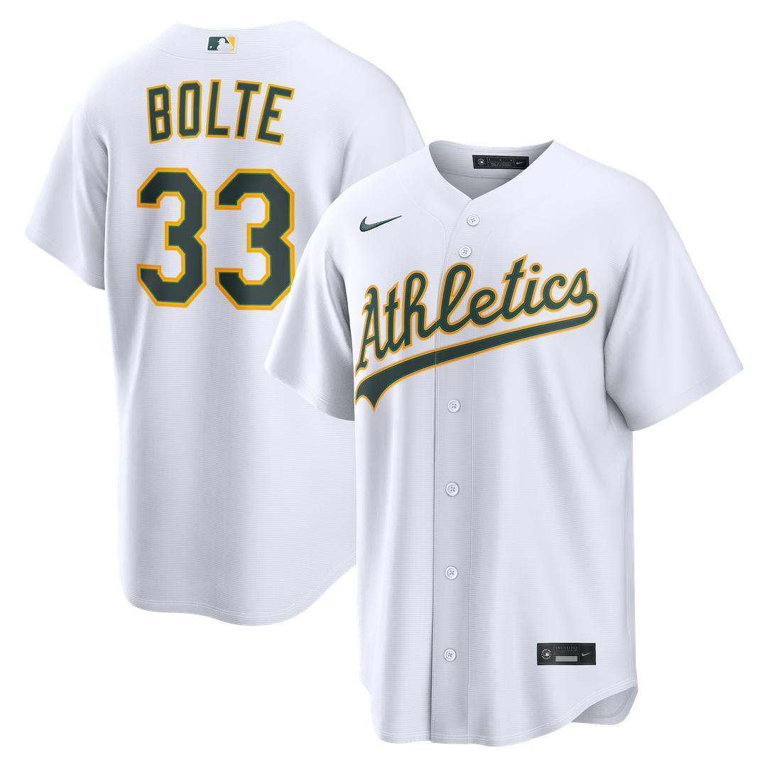 Athletics Henry Bolte White Home Replica Baseball Jersey