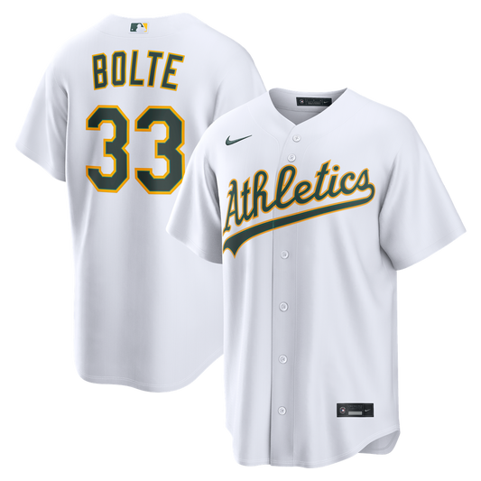 Athletics Henry Bolte White Home Replica Baseball Jersey